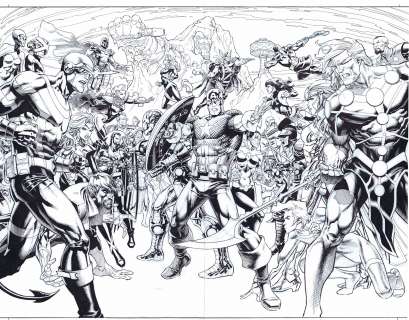 Dustin Weaver - Avengers/X-Men : Judgment Day (Marvel Comics) issue #01 (09 & 10 + Promotional Image)