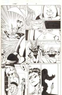 Ron Lim, Scott Koblish - avengers next #3 p. 4 - thena and j2 - 2007 signed