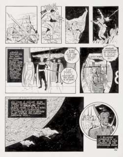 Serge Clerc - Route de la gloire Encre de Chine et trame pour la planche