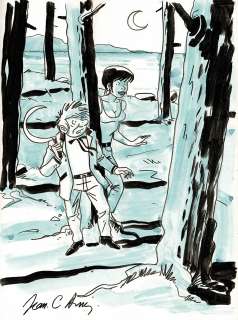 Jean-Claude Denis - Lot 195 - Des écureuils et des filles en édition originale, agrémenté d’une dédicace. Proche de l’état neuf.