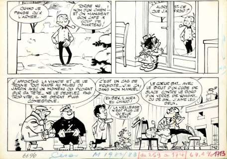 Tillieux | César et Ernestine, planche-gag n°140B Ã  l’… | Millon