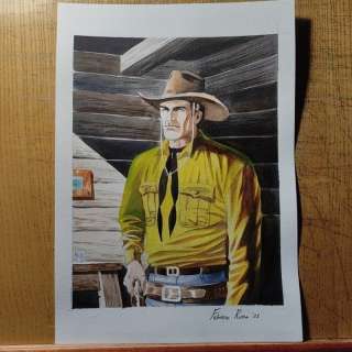 Fabrizio Russo | Tex - F. Russo - illustrazione originale a colori - Page volante - Exemplaire unique | Catawiki