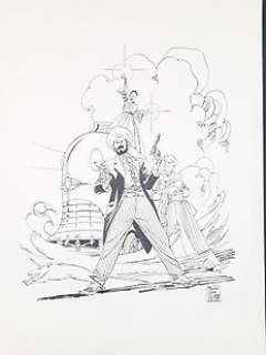 Lucio Filippucci - Martin Mystère - Lucio Filippucci - Originale di Copertina "Docteur Mystère" - Firmata - Page volante - Exemplaire unique