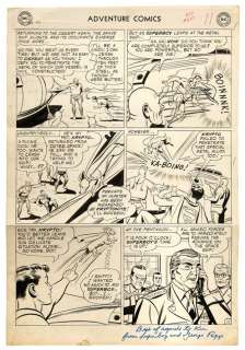 â€œADVENTURE COMICSâ€ #277 COMIC BOOK ORIGINAL ART FEATURING SUPERBOY. | Hake’s