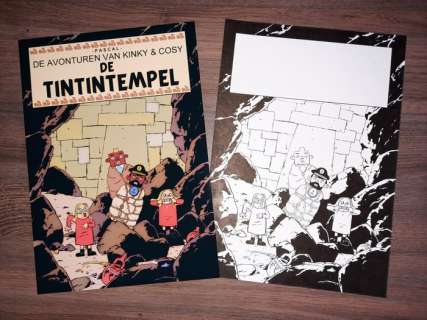 Schokaert, Pascal | Schokaert, Pascal - Originele tekening + kleurenprint - Hommage aan Hergé en Nix | Catawiki