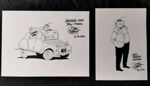 Dirk Stallaert | Stallaert, Dirk - 2x Originele tekening - Nero - Page volante - (2002/2003) | Catawiki