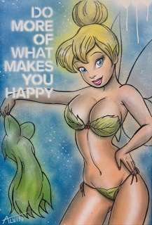 Alvin Silvrants | Tinkerbell Do What Makes You Happy - Original drawing in colour by Alvin Silvrants | Catawiki