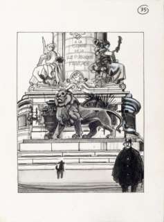 Tardi, Jacques | Mort Ã  Crédit. La place de la République. Encre de Chine, | Coutau Bégarie
