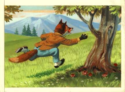 Severino Livraghi | Br’er Rabbit (Broer Konijn) - Gouache op board - Severino Livraghi - original illustr. - (1970) | Catawiki