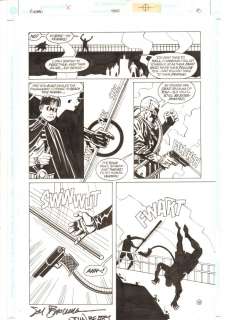 John Beatty, Sal Buscema - Batman #555 P.18 - Robin Knocks Down Ratcatcher - 1998 Double Signed