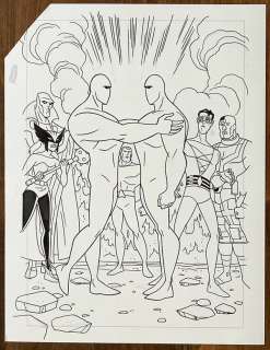 Tim Levins | Amazo, Hawkgirl, Martian Manhunter, Aquaman, Plastic Man, and Cyborg | Tim Levins