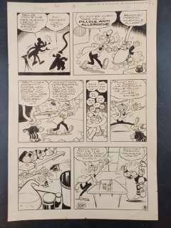 Perogatt (Carlo Peroni) | Perogatt - Gervasio e le Pillole Antiallergiche - Page volante - Exemplaire unique | Catawiki