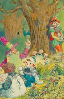  - Johnny Gruelle (American, 1880-1938)
 The Magician‘s Magic, Raggedy Ann‘s Magical Wishes interior illustration, 1928
 Wa...