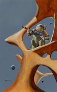 Dan Adkins (American, 1937-2013)
 The City that was the World, Galaxy Science Fiction cover, July 1969
 Acrylic on board... | Heritage