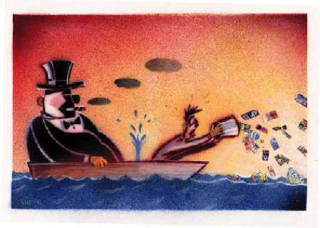 Peter Kuper | "Bailing Out the Rich" Original | Peter Kuper