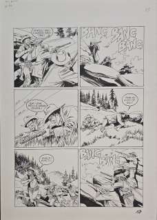 Tavola originale Tex Lucio Filippucci Tex n.631 L’oro dei Monti San Juan p. 17 | Venere Comic Art