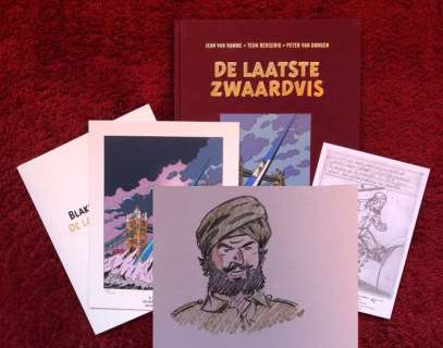Teun Berserik En Peter Van Dongen | Blake & Mortimer 24 - De laatste Zwaardvis luxe linnen met schitterende originele tekening en extra prenten - (2021) | Catawiki