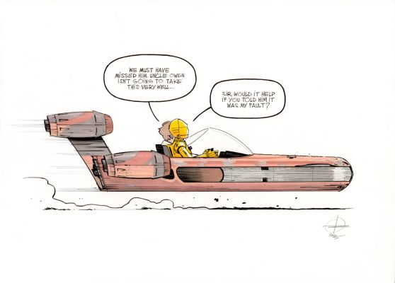 Renaud Roche | Les Guerres de Lucas – Dessin original – R21 | Galerie Barbier