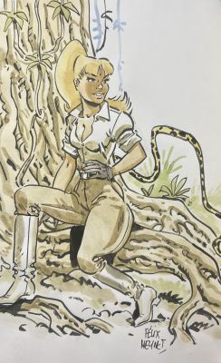 LES VARIATIONS DE SECCOTINE EDITION LUXE PULP’S BD - AVEC DÉDICACE DE FELIX MEYNET : PLEIN PIED COULEUR SECCOTINE DANS LA JUNGLE N°2 | Pulp’s