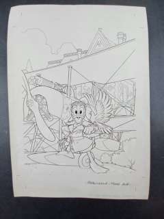 Manvi (Vitale Mangiatordi) | Paperino - illustrazione originale "Paperino Aviatore - Rapalloonia" - Page volante - Exemplaire unique - (2018) | Catawiki