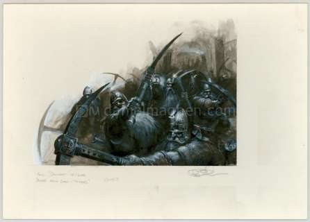 Paul Dainton - Illustration originale "Miners" issue du livre "Dwarf Army Book"