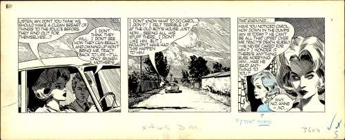 David Wright | Wright - CAROL DAY, "Ebb Tide" #855 Daily Strip (1959) NO RESERVE! | Russ Cochran