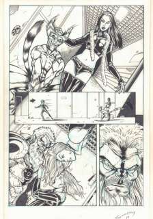 Tim Seeley - hellion #? P. 16 - babe and creatures - signed