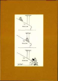 Tippit - ESCALATOR, Original Gag Panel Art, NO RESERVE! | Russ Cochran