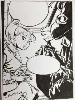 Meynet, Félix | Spirou et Fantasio - Dessin original - Case Inédite avec Seccotine - Projet Meynet et scénario Yann + Yves Sente | Catawiki