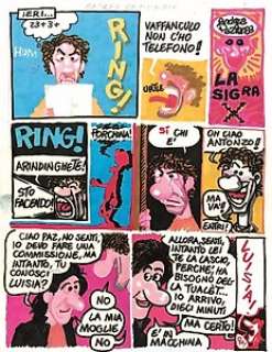 Andrea Pazienza | Glamour - Andrea Pazienza: "Antonzo e Luisa" - Page volante - EO | Catawiki