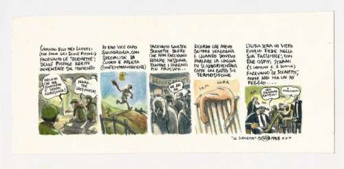 Gipi (Gian Alfonso Pacinotti) | GiPi - striscia originale autoconclusiva per Boxer "Le Scenette" - Page volante - Exemplaire unique - (1998) | Catawiki