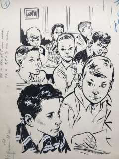 Follet, René | Follet, René - Dessin original - Signe de piste 134 - Mon ami Carlo - (1959) | Catawiki