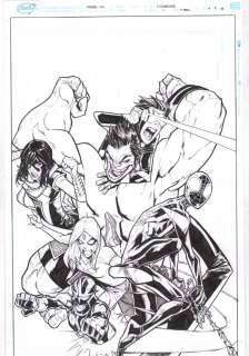 Humberto Ramos - champions mexico‘s conque convention exclusive variant cover - nova, cyclops, spider-man miles morales, viv vision, hulk amadeus cho, & ms. Marvel kamala khan - 2017 signed