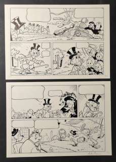 Andrea Ferraris | Anders And & Co. #34 - A. Ferraris - tavola originale "Uncle Scrooge: Endanger Mouse" (2x matite + 2x chine su blue line) - Page volante - Exemplaire unique - (2013) | Catawiki