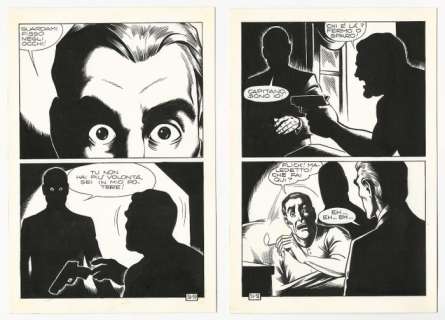 Magnus (Roberto Raviola) | Satanik #50 - Magnus - 2x tavole originali "La Stirpe dei Vampiri" - Page volante - Exemplaire unique - (1966) | Catawiki