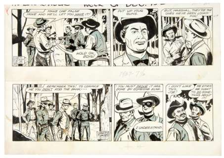 â€œTHE LONE RANGERâ€ ORIGINAL ART FOR FULL MONTH OF DECEMBER 1958-27 DAILYS. | Hake’s