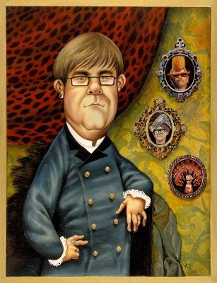 Anita Kunz | Elton John: The New Yorker Magazine, 1996 | Philippe Labaune Gallery