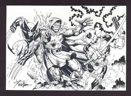 Deadpool and Wolverine Sketch by Ron Williams | mycomicshop.com