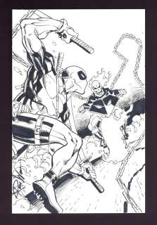 Deadpool vs. Ghost Rider Sketch by Ron Williams | mycomicshop.com