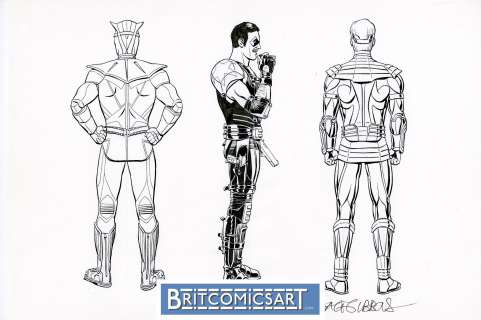 Dave Gibbons - watchmen character turnarounds by dave gibbons nite owl, comedian & ozymandias