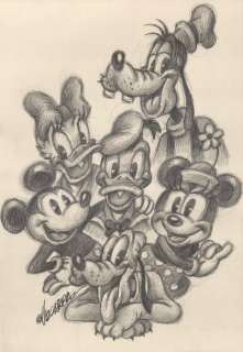 Joan Vizcarra | Disney Family Forever! - Original Drawing - Joan Vizcarra - 47 x 32 cm - Pencil Art | Catawiki