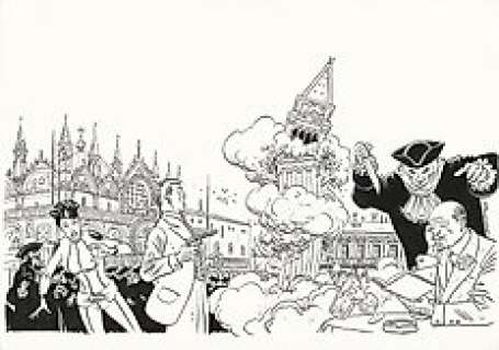 Giancarlo Alessandrini - Martin Mystère, Storie da Altrove #8 - Giancarlo Alessandrini - cover originale "L‘Isola che Giaceva in Fondo al Mare" - Page volante - Exemplaire unique - (2005)