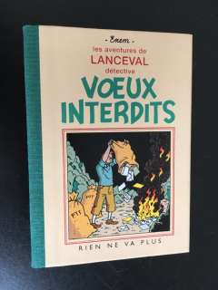 Exem | Hommage Ã  Hergé - Exem - Les aventures de Lanceval détective - Voeux interdits - Avec dessin dédicacé (2011) | Catawiki