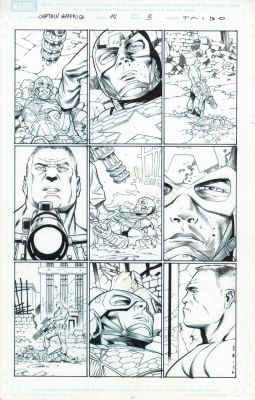 Carlos Pacheco | CAPTAIN AMERICA – CARLOS PACHECO ET MARIANO TAIBO – ISSUE 14 PAGE 3 | Galerie Barbier