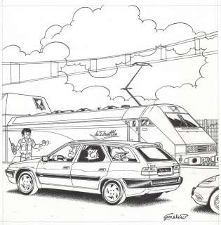 Gos | Le Scrameustache, illustration Ã  l’encre de C… | Millon