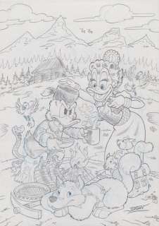 Julian Jordan | Julian Jordan - DuckTales - Klondike Breakfast - Size: 42 x 30 cm A3 | Catawiki