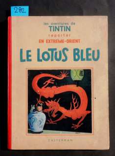 Hergé | Â«Le Lotus BleuÂ». Casterman 1936. Album en noir et blanc. Edition | Tessier Sarrou