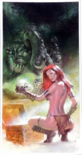 Parrillo Lucio | Â«Red SonjaÂ». Acrylique sur carton pour la couverture de | Tessier Sarrou