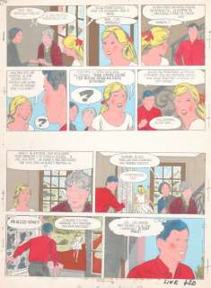 Cuvelier | Line, bleu de coloriage Ã  la gouache de la planch… | Millon