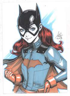 Stanley Lau - batgirl color art commission - 2017 signed by artgerm